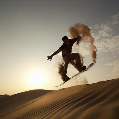 Private Desert Sandboarding Camel riding tour 2
