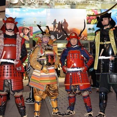 Samurai photo shooting at Street in Shibuya 5