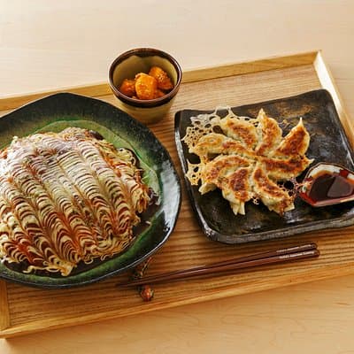 Okonomiyaki & Gyoza Cooking Class with Local Supermarket Visit