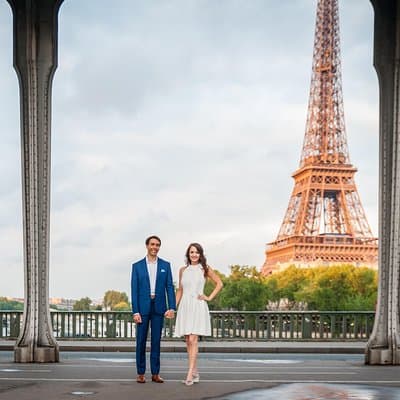 Photo shoot in the Eiffel Tower area