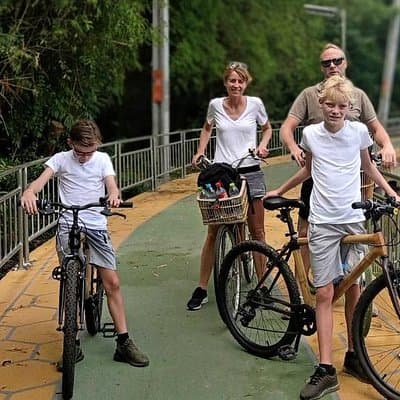 Family Bicycle Tour in the Green Oasis of Bangkok on Bamboo bikes 2