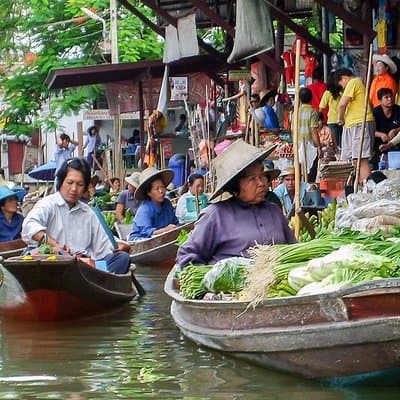 From Bangkok : Damneon Saduak Floating Market & Erawan Waterfall 3