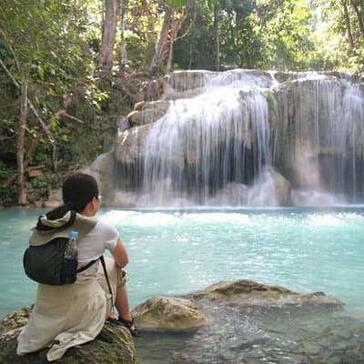 From Bangkok : Damneon Saduak Floating Market & Erawan Waterfall 4