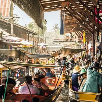 From Bangkok : Damneon Saduak Floating Market & Erawan Waterfall 5