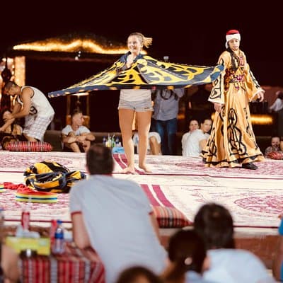 Private Abu Dhabi Desert Safari From Dubai with Hot BBQ Dinner 4