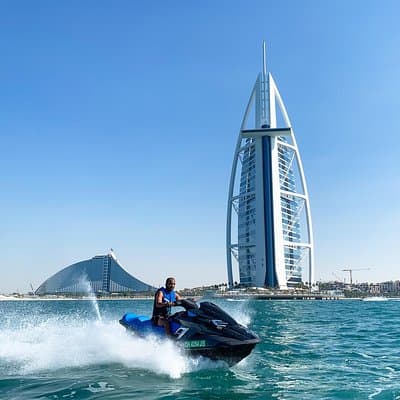 Jet Ski Ride Dubai: Burj Khalifa & Burj Al Arab with Fresh Juice