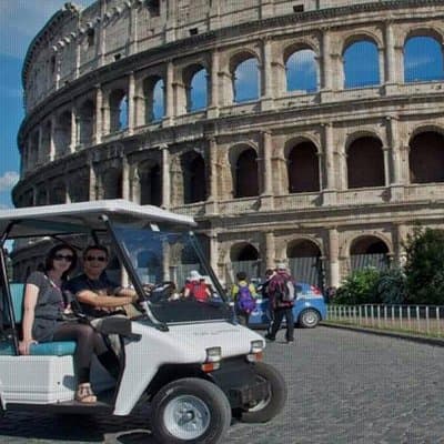 Full day private guided tour of Rome by golf-cart & Colosseum and Roman Forum