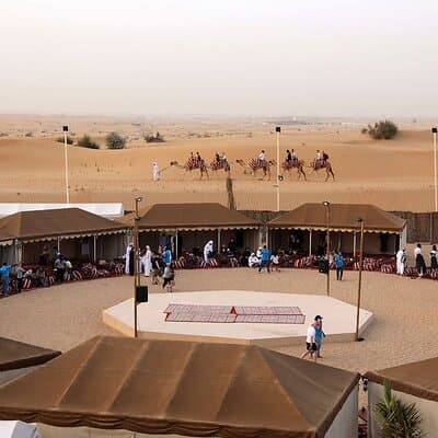 Sunset Camel Trek & Red Dunes Safari with BBQ at Al Khayma Camp From Dubai 4