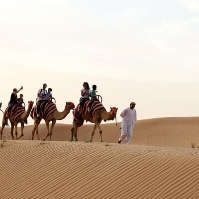 Sunset Camel Trek & Red Dunes Safari with BBQ at Al Khayma Camp From Dubai 2