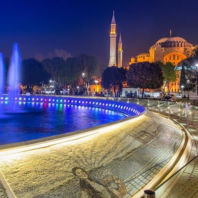 By Night: Hagia Sophia and Blue Mosque 3