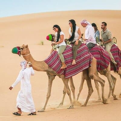 Private Morning Red Dune Safari with Camel Ride & Sandboarding 4