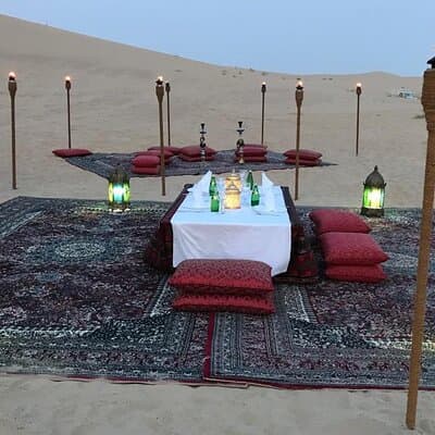 Private setup, Falcon photo , Dinner, Sunset in middle of Desert 2
