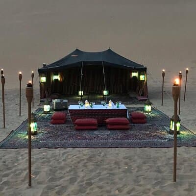 Private setup, Falcon photo , Dinner, Sunset in middle of Desert 3