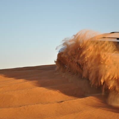 Evening Desert Safari Tour with Sand Surfing, BBQ Dinner (Exclusive Car)