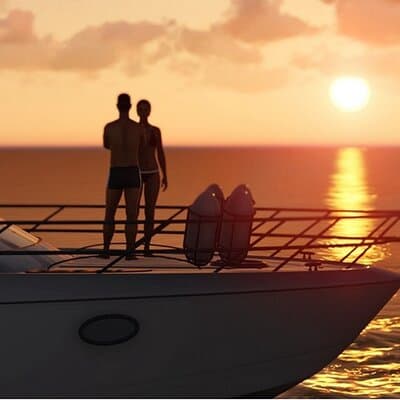 Barcelona Private Luxury Motor Yacht Sunset Cruise with Drinks