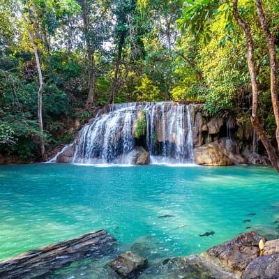 Erawan Waterfall and Elephant Care: Private Tour to Kanchanabur