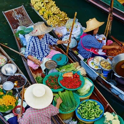 The Best of Damnoen Saduak (Floating) & Maeklong (Railway) Market