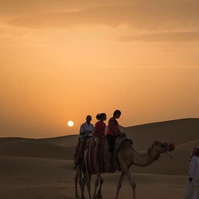 Camel Trekking in Open Red Dunes Desert 3