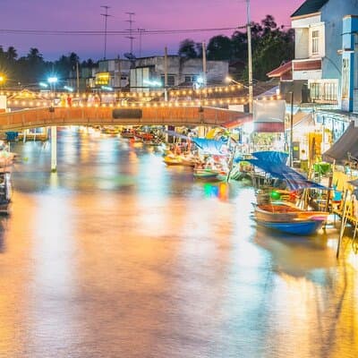 Amphawa Floating Market & Maeklong Railway Train Market Tour