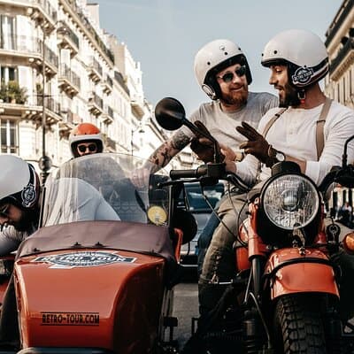 Paris Vintage Private & Bespoke Tour on a Sidecar Motorcycle