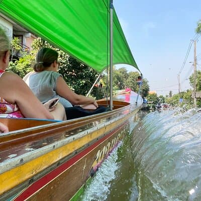 Private Bangkok Small Teak Boat Canal Tour with Cooking in Garden