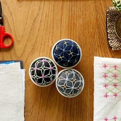 Enjoy making Sashiko needle mountain (Japanese embroidery)