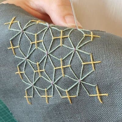 Enjoy making Sashiko needle mountain (Japanese embroidery) 2