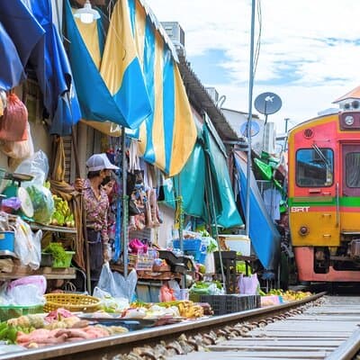 Amphawa Floating Market & Maeklong Railway Train Market Tour 2