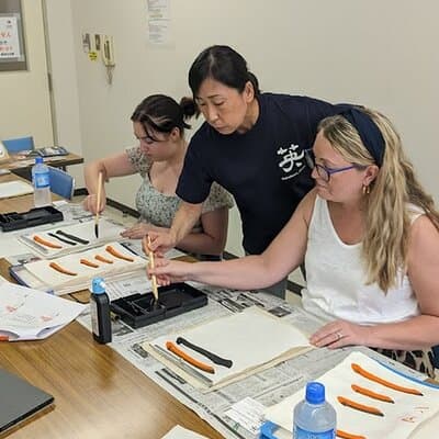 Calligraphy Experience at Tokyo Ginza and Tsukiji Area