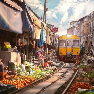 Small Group Railway Market and Floating Market