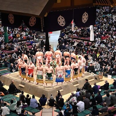 Premium Seat in Grand Sumo Tournament in Tokyo
