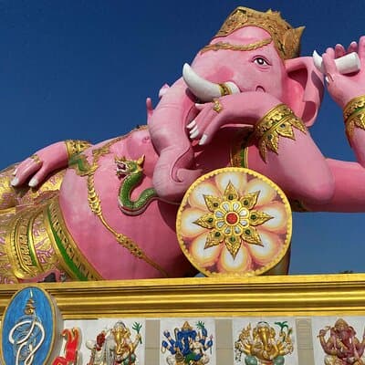 Bangkok: Pink Ganesha & Wat Paknam Half-Day Japanese Tour
