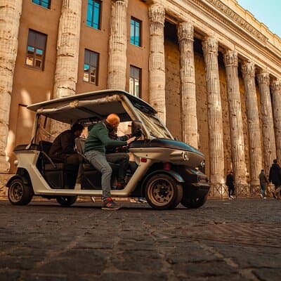Rome private Golf Cart tour with entry to Colosseum or Catacombs 2