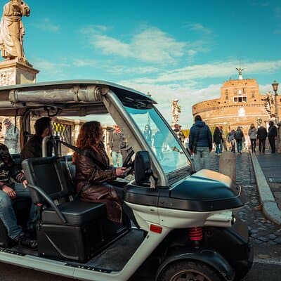 Rome private Golf Cart tour with entry to Colosseum or Catacombs 4