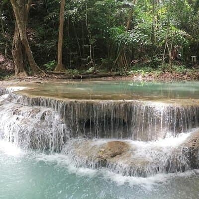 Bangkok Erawan Waterfall River Kwai and Death Railway Tour 3