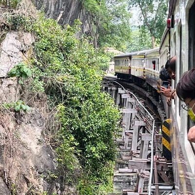 Bangkok Erawan Waterfall River Kwai and Death Railway Tour 2