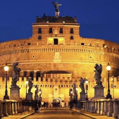 Rome with Golf Cart at Night with Pizza & Ice Cream
