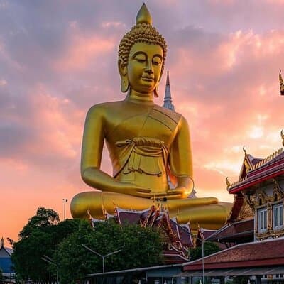 Bangkok : Sunset Food tour by Tuk Tuk boat with big Buddha view 5