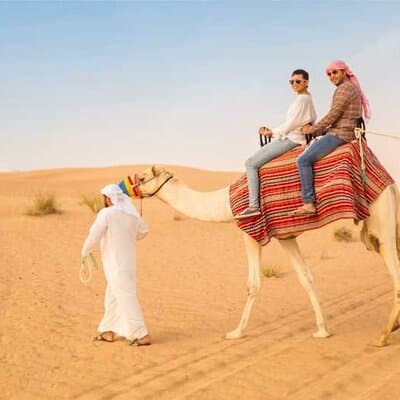Dubai Desert Safari with BBQ Dinner in red sand 3