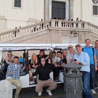Rome Private Half-Day Tour with Option Golf Cart or Classic eFiat 5