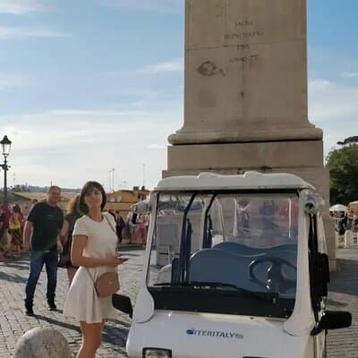 Rome Private Half-Day Tour with Option Golf Cart or Classic eFiat 4