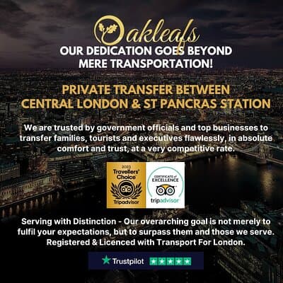 St Pancras International Station Chauffeur/ Taxi - Central London