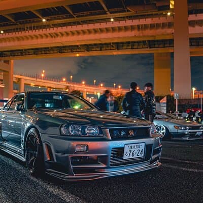 Daikoku Car meet & Tokyo Private JDM Night Tour in 700HP R34 GT-R