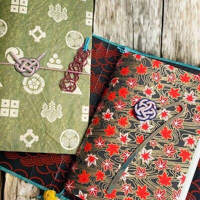 Japanese paper Notebook and Mizuhiki Belt and bookmark Workshop
