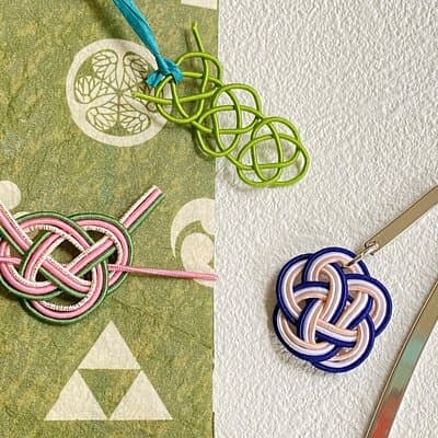 Japanese paper Notebook and Mizuhiki Belt and bookmark Workshop 4
