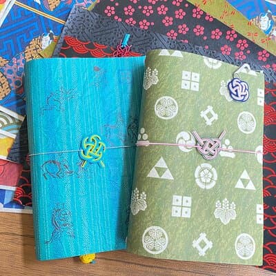 Japanese paper Notebook and Mizuhiki Belt and bookmark Workshop 2