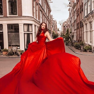 Flying Dress Photoshoot Experience in Amsterdam and Sea Coast 2