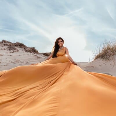 Flying Dress Photoshoot Experience in Amsterdam and Sea Coast 5
