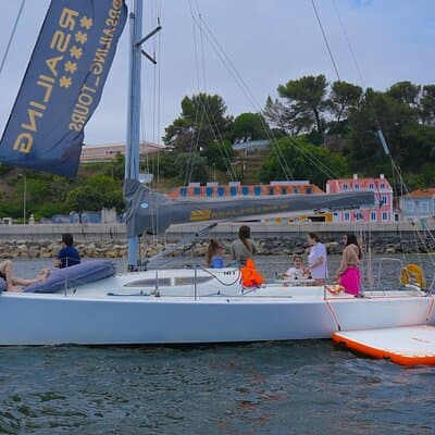 4 Hours Private Swimming/Sailing Tour on Sailboat in Lisbon Beach