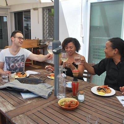 Market Tour & Paella or Fideua Cooking in Nicole's Barcelona Home